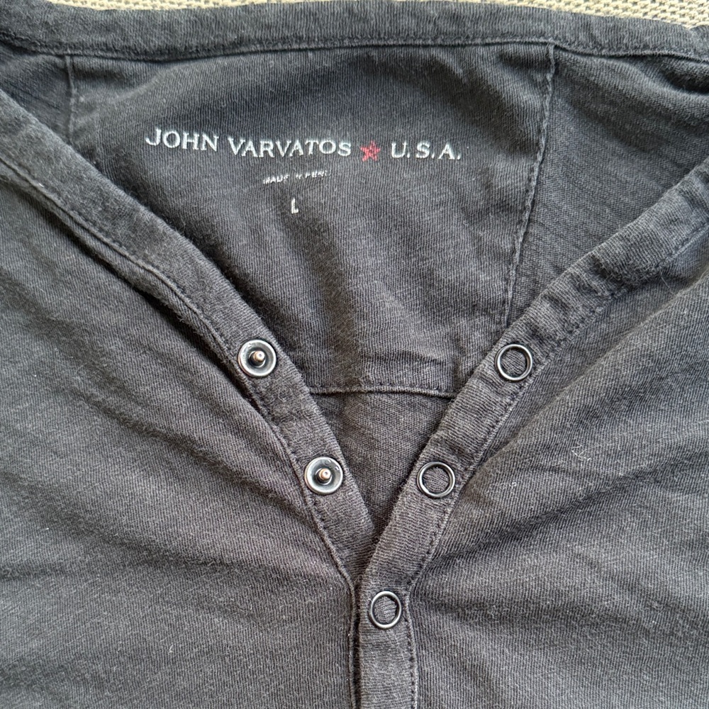 John Varvatos Black Henley